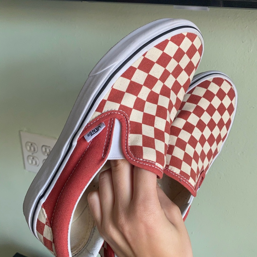 Checkered Slip On Vans